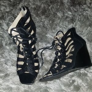 INC Concepts lace up wedge shoes size 7.5